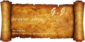Grotte Jerne névjegykártya